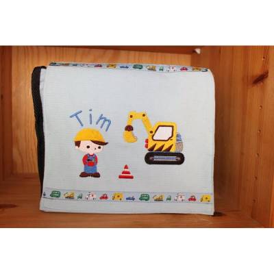 Bob & Bagger  - Kindergartentasche Stickbild & Namen - Personalisierte Tasche, Tasche mit Namen, Kindergarten Tasche
