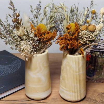 Handgefertigtes Vasen-Set aus Raysin 200 – Moderne Pastell-Deko für Trockenblumen & Frischblumen