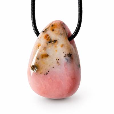 Andenopal Anhänger Rosa – Pink Opal aus Peru, Seelenstein, ca. 3 × 2 cm 