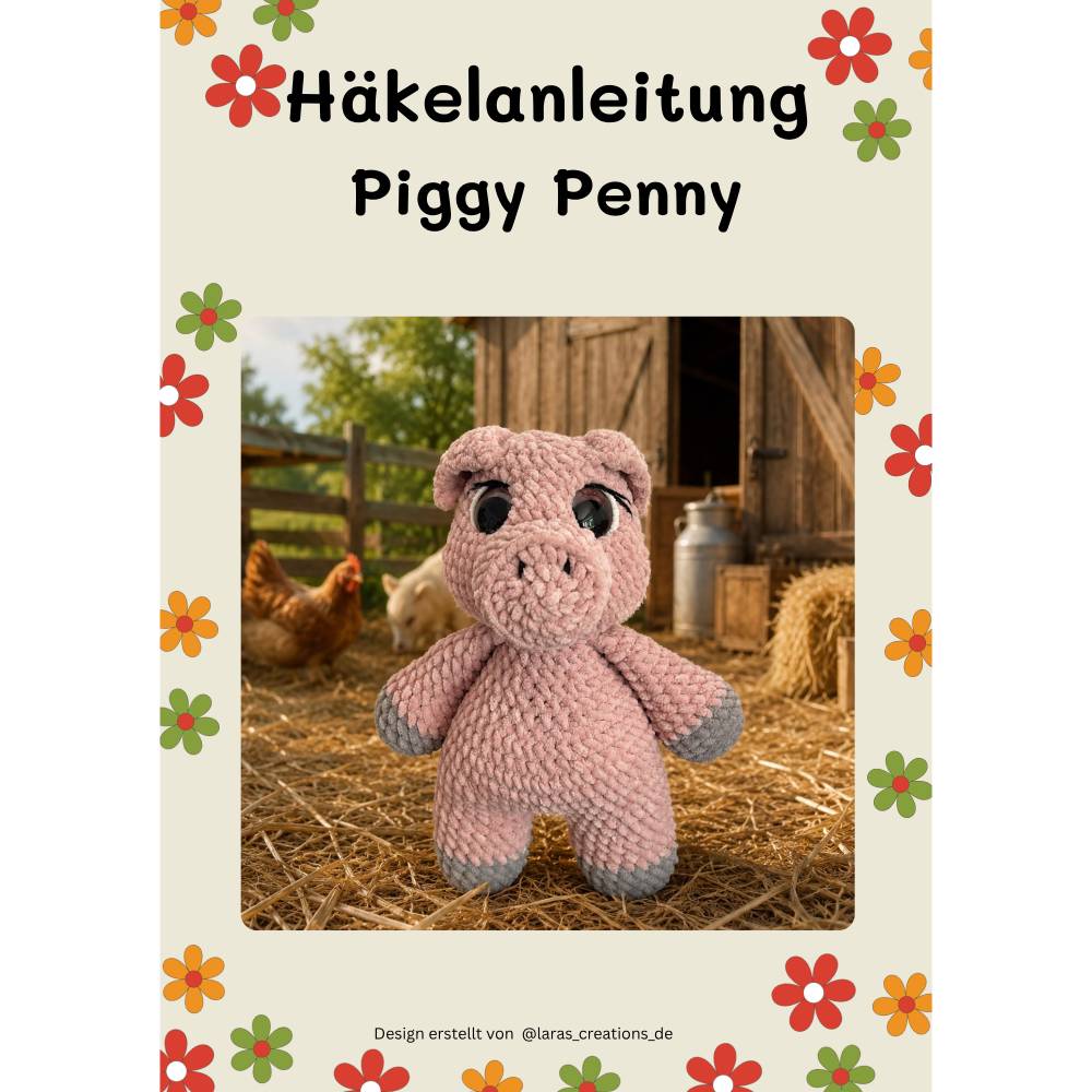 Häkelanleitung Amigurumi Schwein Piggy Penny Kuscheltier PDF Anleitung deutsch Bild 2
