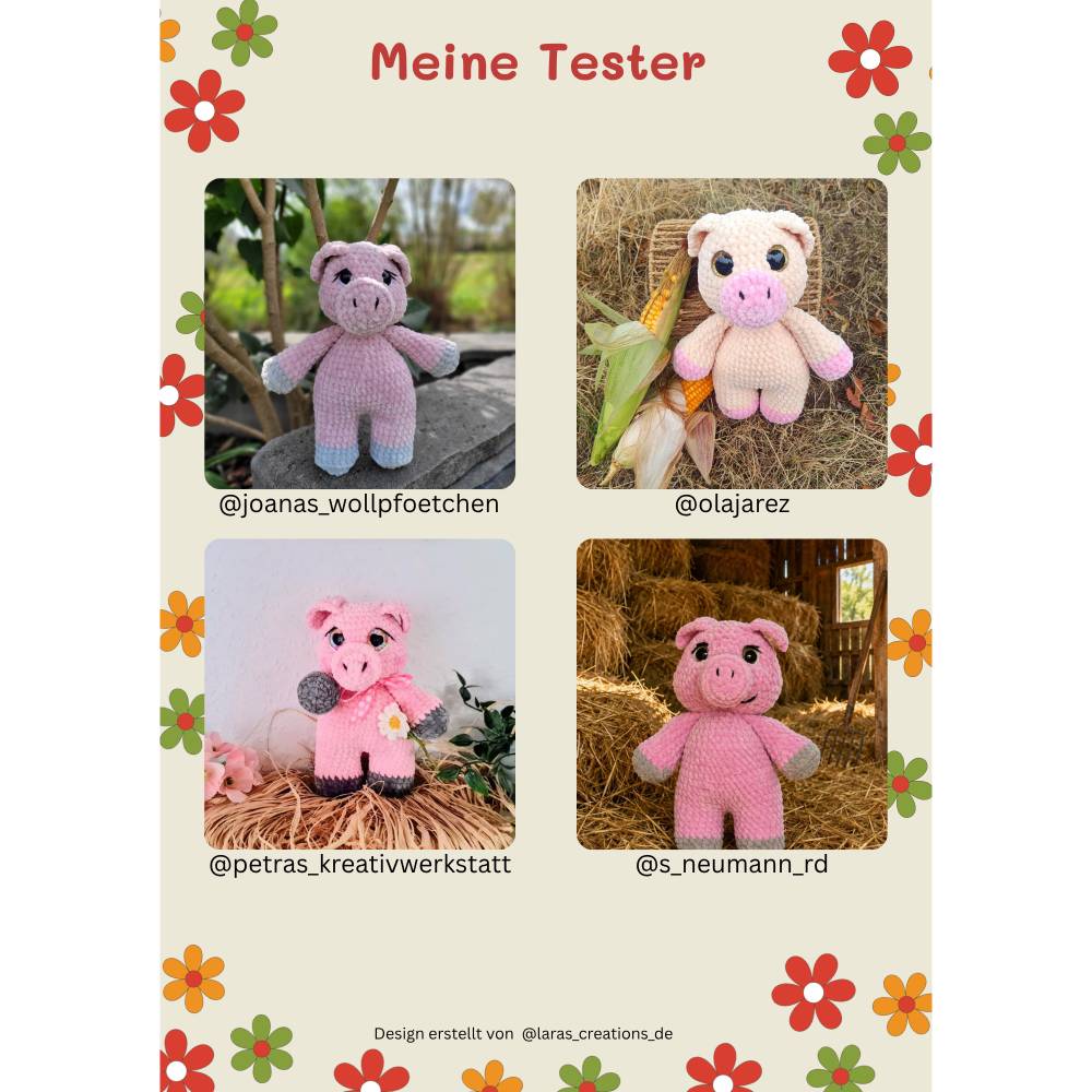 Häkelanleitung Amigurumi Schwein Piggy Penny Kuscheltier PDF Anleitung deutsch Bild 6
