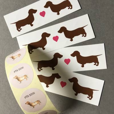 Dackel Sticker Set 8 Stück