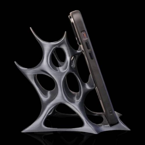 3D gedruckter Handyhalter | Moderner Smartphone Ständer | Abstraktes Design | Handy Ständer für Schreibtisch | Geschenki