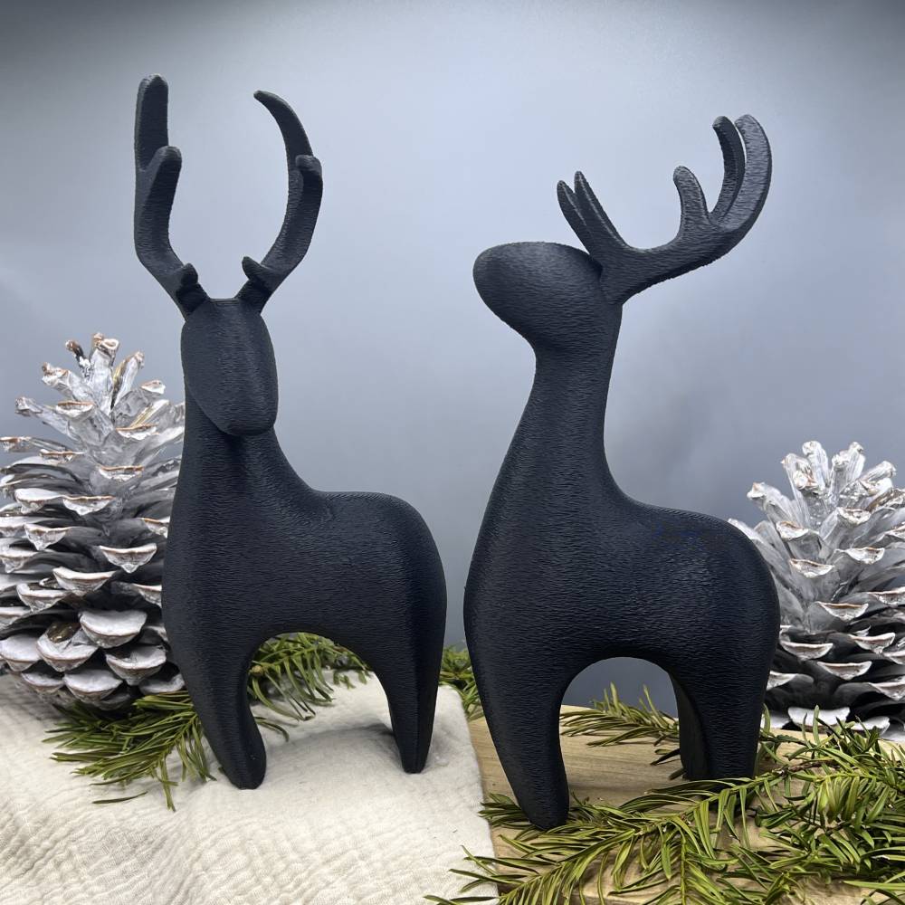 Deko Rentier, Winterdeko, Tischdeko Weihnachten, Weihnachtsdeko Idee, moderne Weihnachtsdekoration, Dekofigur