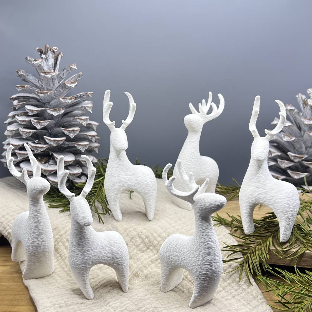 Deko Rentier, Winterdeko, Tischdeko Weihnachten, Weihnachtsdeko Idee, moderne Weihnachtsdekoration, Dekofigur