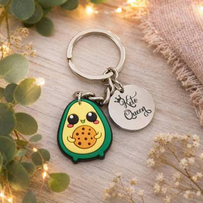 Avocado Schlüsselanhänger Keto – Niedliches Geschenk für Low Carb & Keto Fans