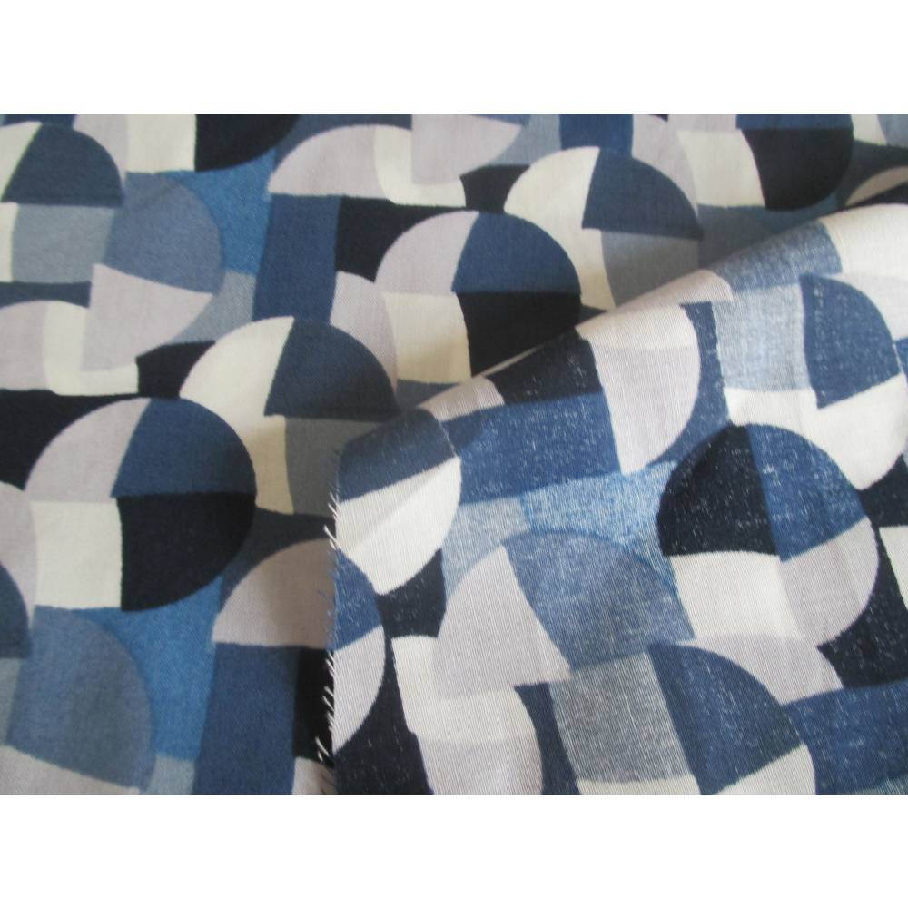 Baumwoll-Rayon-Voile leichter Frühlings-/Sommerstoff Blätter orange-pink(1m/8,-€) Bild 3