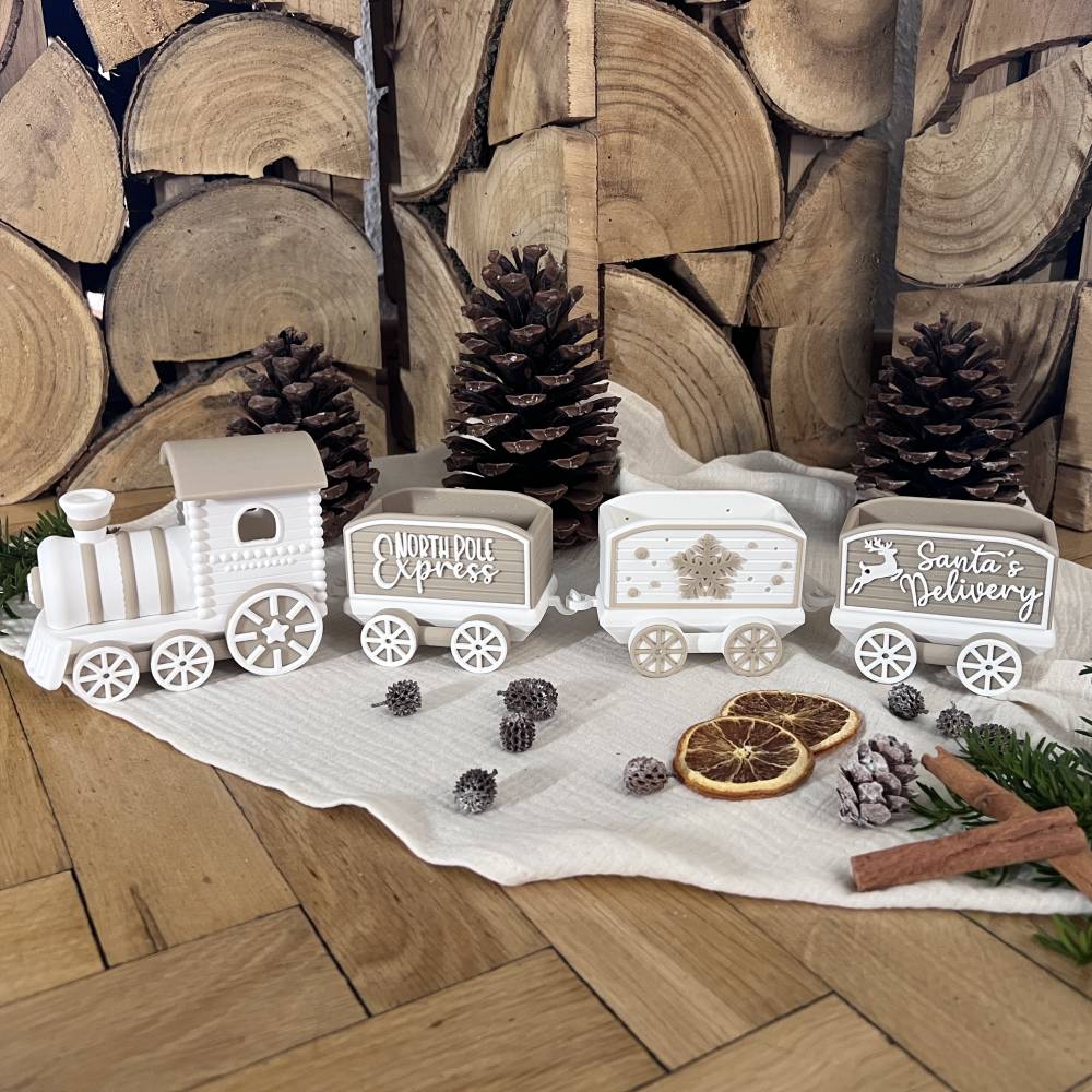 Deko zu Weihnachten, Tischdeko für Weihnachten, Dekoration Weihnachten, Deko Zug, Deko Fenster Weihnachten, Adventsdeko