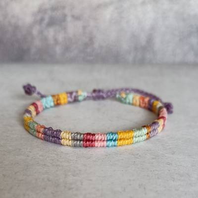 Makramee-Armband „Split Color“