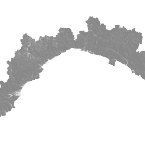 3D-Relief Karte Ligurien - Topografische Landkarte als Aufsteller oder Wandbild