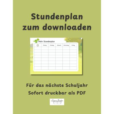 Stundenplan Vorlage | Schulplaner zum Ausdrucken | Verschiedene Designs | Printable PDF für Schule
