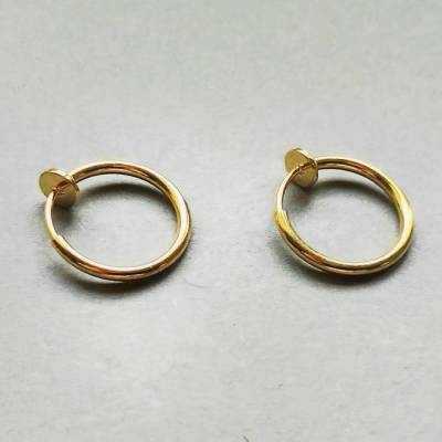 Ohrclips Ohrringe aus Edelstahl golden 1 Paar