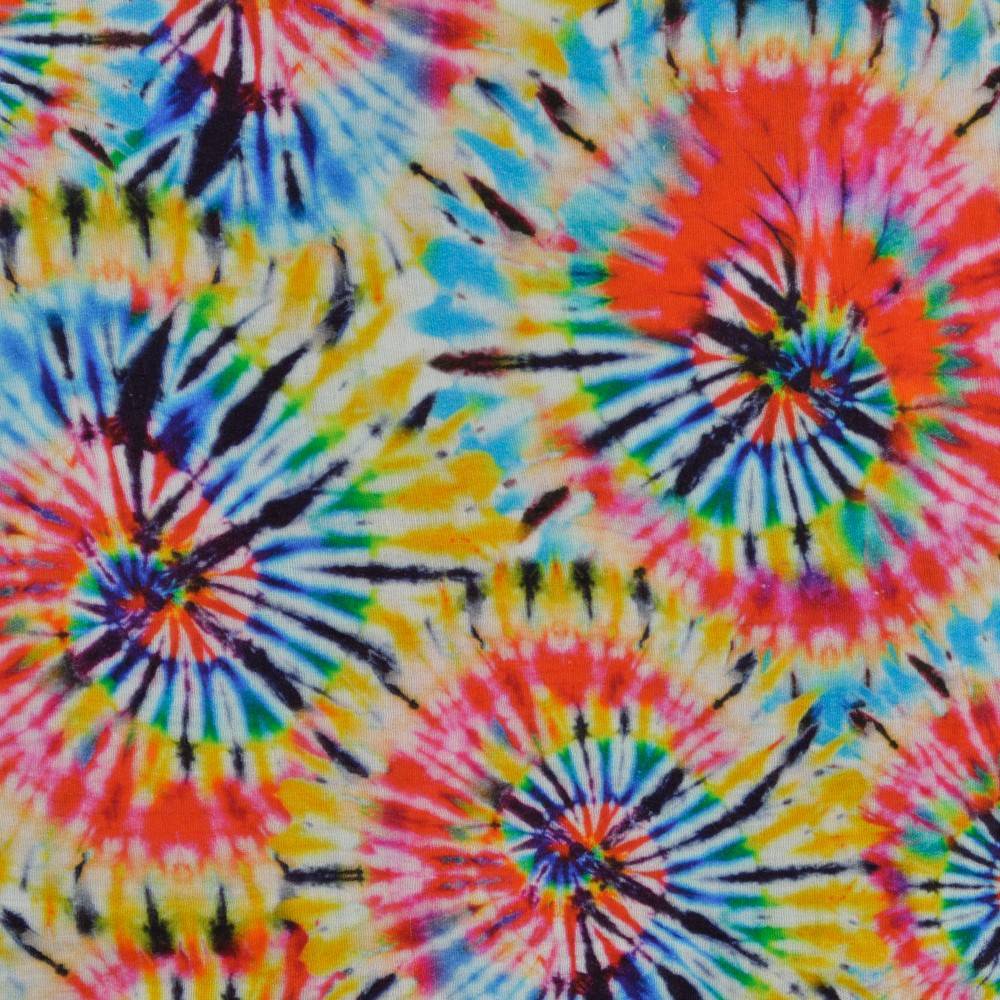 Musselin Double Gauze Batik Rot-aqua (1m/10,- €) Bild 1