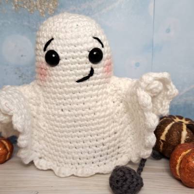 Häkelanleitung Halloween-Geist Justus // Amigurumi Gespenst // Häkelpattern PDF