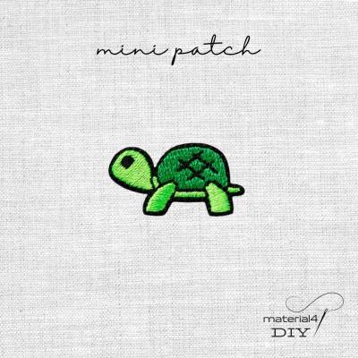 mini Schildkröte . gestickter Aufnäher Patch Bügelbild 