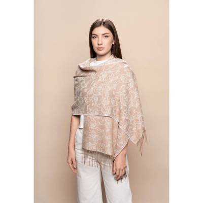 Kantu Floral Scarf – Natural Beige