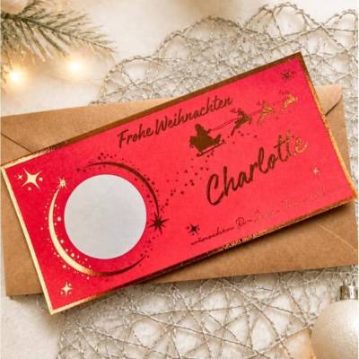 Rubbelgutschein zu Weihnachten personalisiert als besondere Weihnachtsüberraschung - Gutschein für besondere Erlebnisse