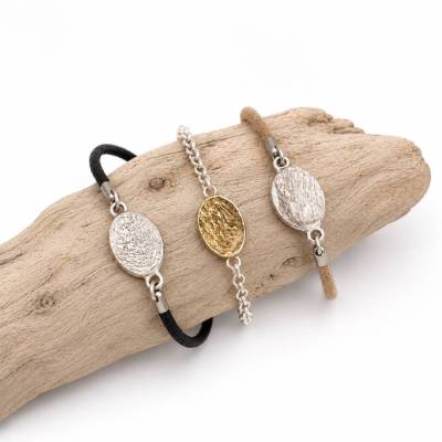 Filigranes Erinnerungsarmband aus 925 Sterling Silber – mit Pfoten-, Nasen- oder Fingerabdruck Deines Liebsten