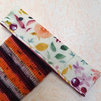 Nadelgarage aus Musselin, 4 Exemplare, Nadelsafe, obNadelspiel Safe, Nadeltasche für 15 cm lange Sockendeln, Blüten