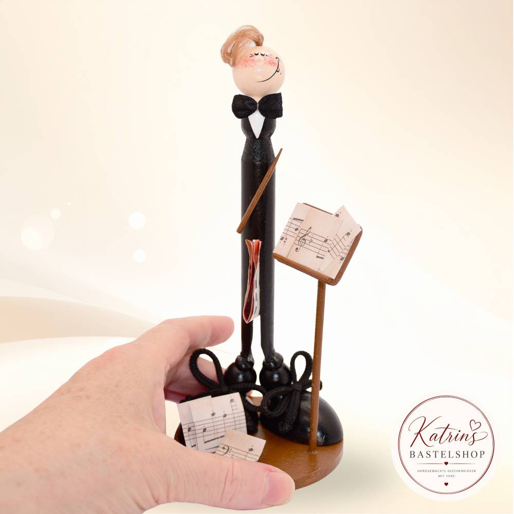 Geldgeschenk Dirigent zum Geburtstag – handgemachte Figur für Dirigenten, Musiker und Musikliebhaber Bild 3