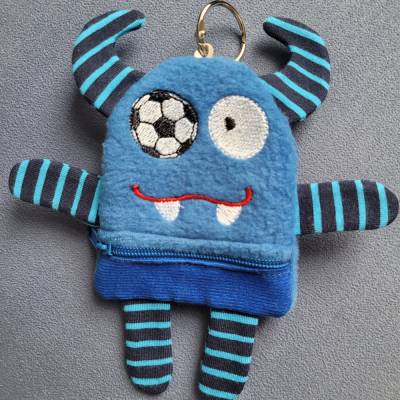 Kleines Monster - Sorgenschlucker, Kummerfresser, Schatzmonster mit Reissverschluss
