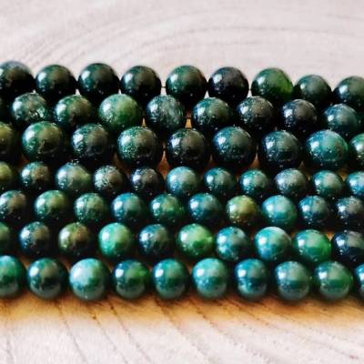Moos Achat Perlen 6 mm/8 mm Strang