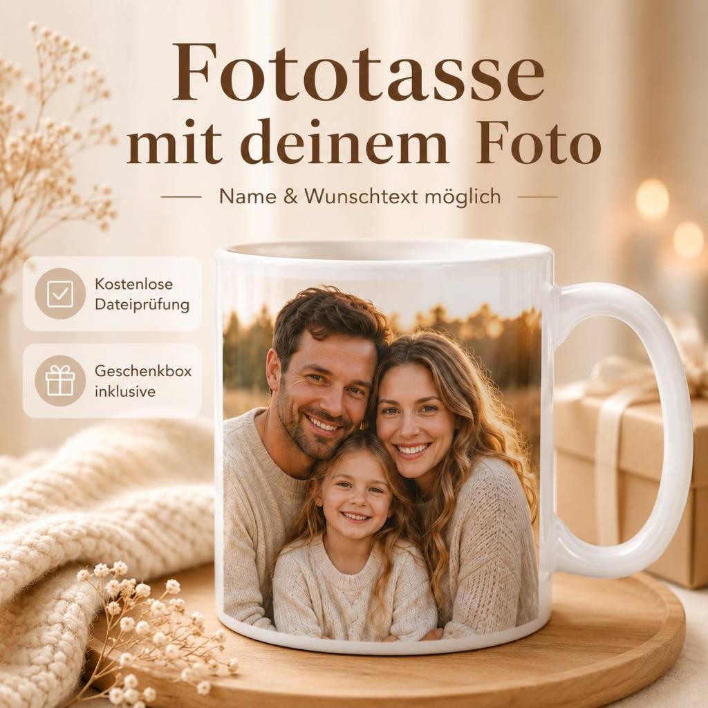 Personalisierte Fototasse mit eigenem Foto