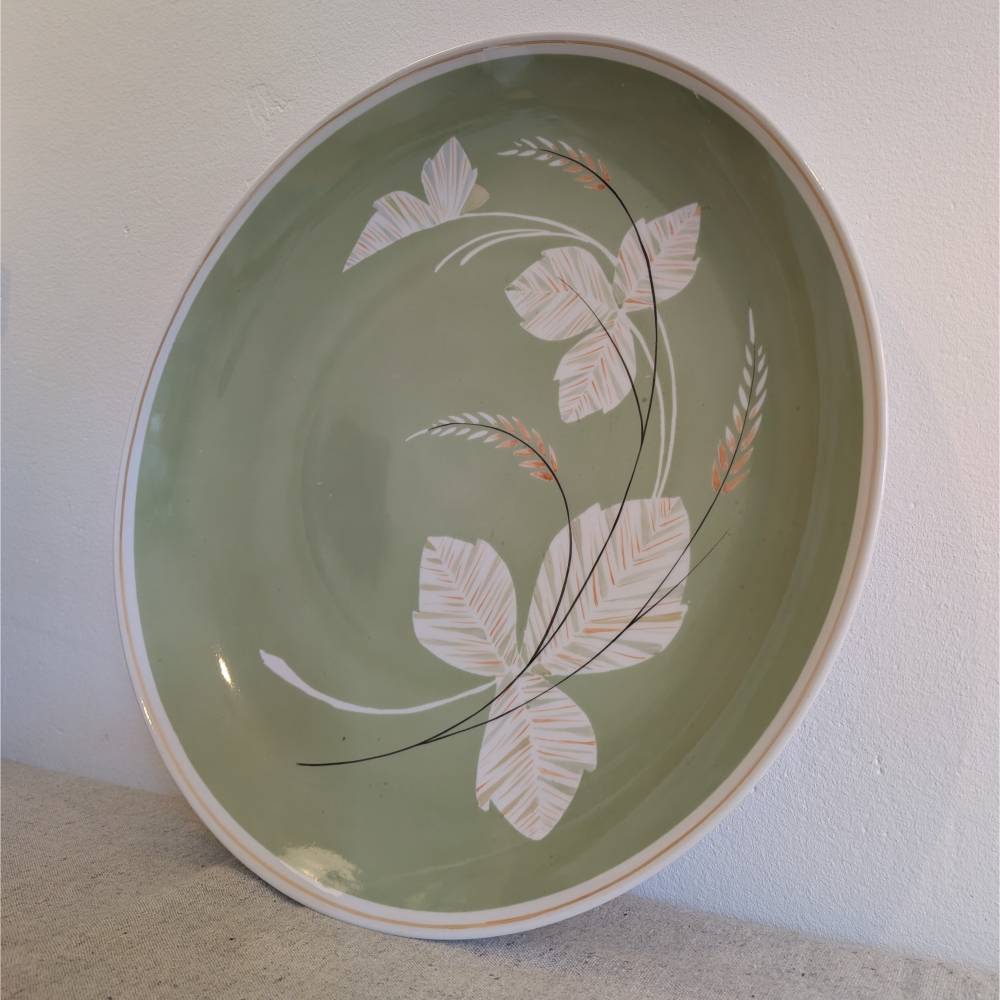 Wandteller groß Wallendorf Porzellan Mid-Century handgemalt elegante Servierplatte vintage Sammler:innenstück 60er-Jahre