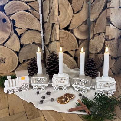 Adventskranz Ideen, Ausgefallener Adventskranz, Weihnachtsdeko Idee, Tischdeko Weihnachtszeit, Adventskranz Länglich