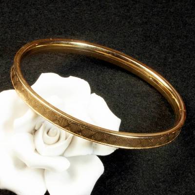 Vintage Armreif 50er 60er Jahren signiert AD AMERIKANER, Andreas Daub, Pforzheim, Armschmuck, Armspange, Trödel Di