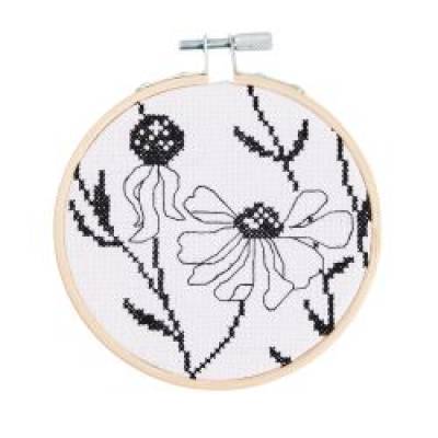 DIY RICO Design Stickpackung gezählter Kreuzstich Komplettpackung Echinacea