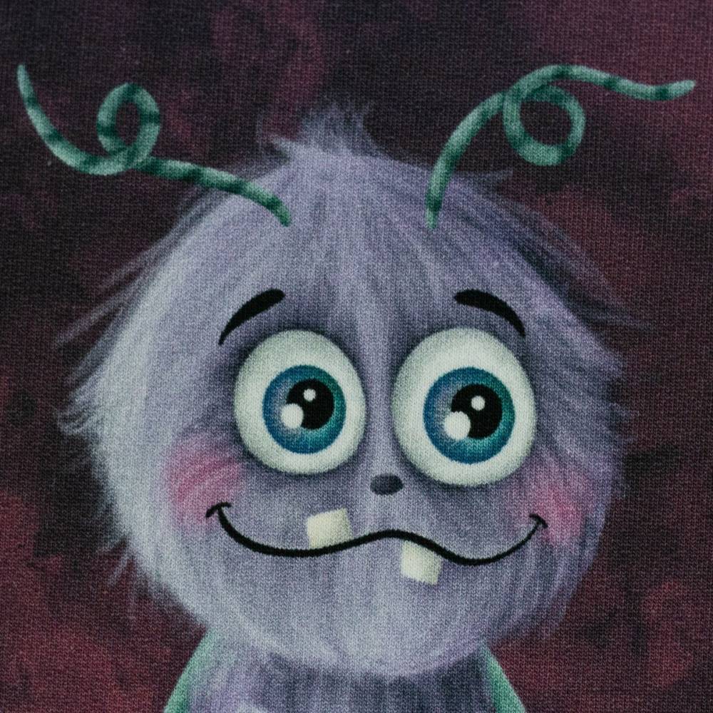 Swafing Panel Monster MOODS BY MRS MINT, FRENCH TERRY beere Bild 4