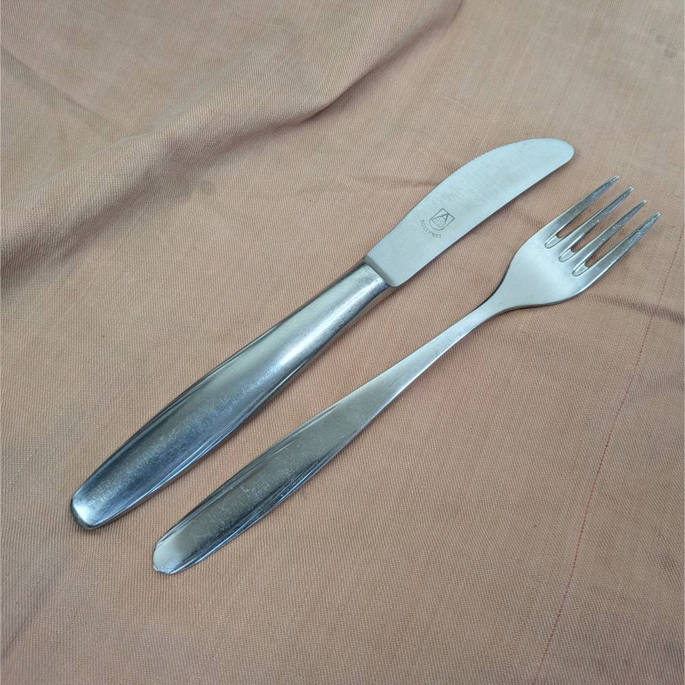 Besteckset Messer & Gabeln 6 Pers. Set in Besteckkasten ABS Besteck Auer Besteck- & Silberwarenwerke Edelstahl Rostfrei