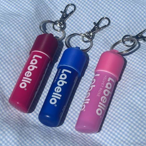 Labello Anhänger 3er Set | LabCap´s | Party, Festival, Beauty Zubehör, Accessoire | Schlüsselbund, Charm, Anhänger