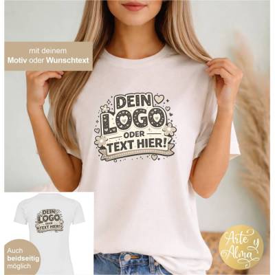 Personalisiertes Damen Shirt, Logo Shirt, eigenes Motiv, Wunschtext, Firmenlogo, Eigenes Design, Vereinslogo, Geschenk