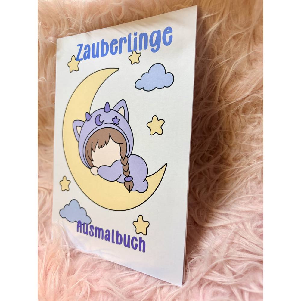 Zauberlinge Ausmalbuch für Kinder – 10 Kawaii Ausmalbilder DIN A5 – Selbst gezeichnet & handgemacht Bild 2