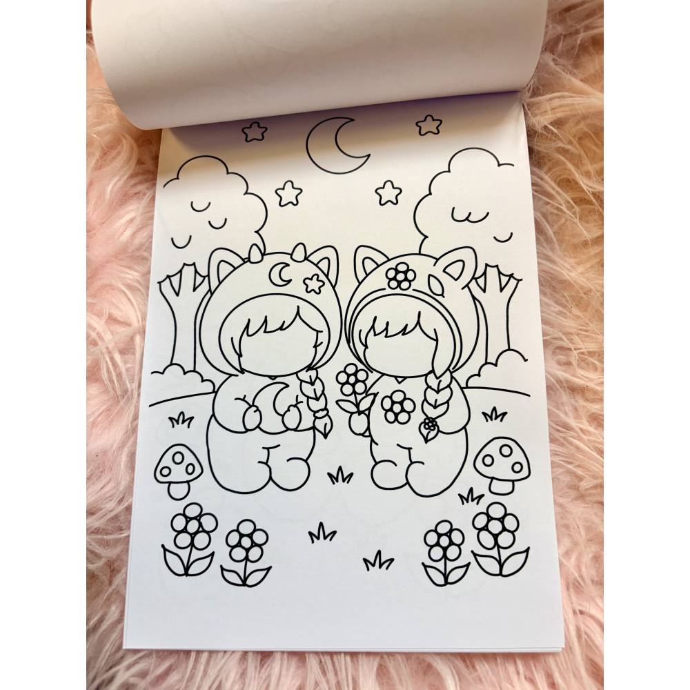 Zauberlinge Ausmalbuch für Kinder – 10 Kawaii Ausmalbilder DIN A5 – Selbst gezeichnet & handgemacht Bild 3