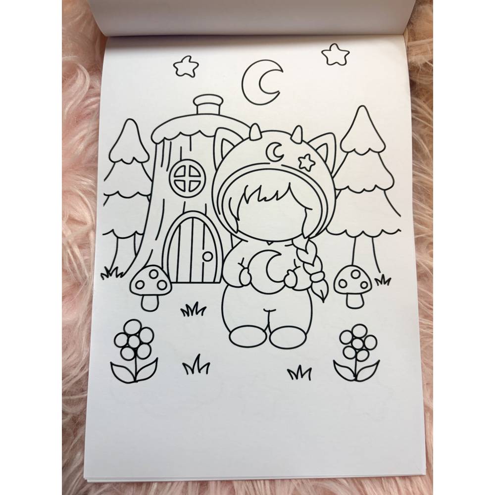 Zauberlinge Ausmalbuch für Kinder – 10 Kawaii Ausmalbilder DIN A5 – Selbst gezeichnet & handgemacht Bild 5