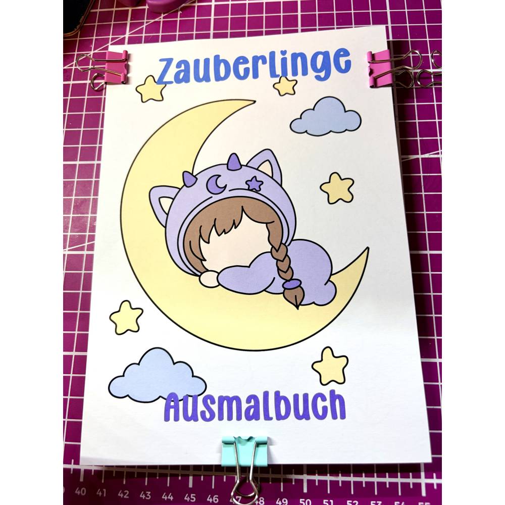 Zauberlinge Ausmalbuch für Kinder – 10 Kawaii Ausmalbilder DIN A5 – Selbst gezeichnet & handgemacht Bild 7