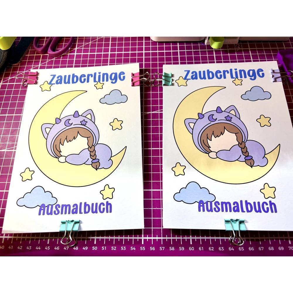 Zauberlinge Ausmalbuch für Kinder – 10 Kawaii Ausmalbilder DIN A5 – Selbst gezeichnet & handgemacht Bild 8