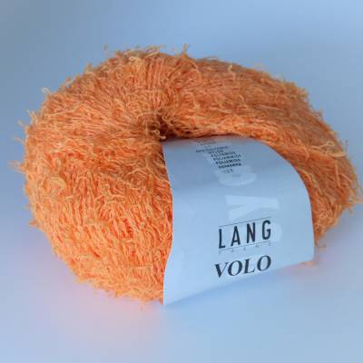 Fransengarn-apricot orange-Lang Yarns-Volo-Baumwolle+Polyamid-Stricken-Häkeln-DIY-Material