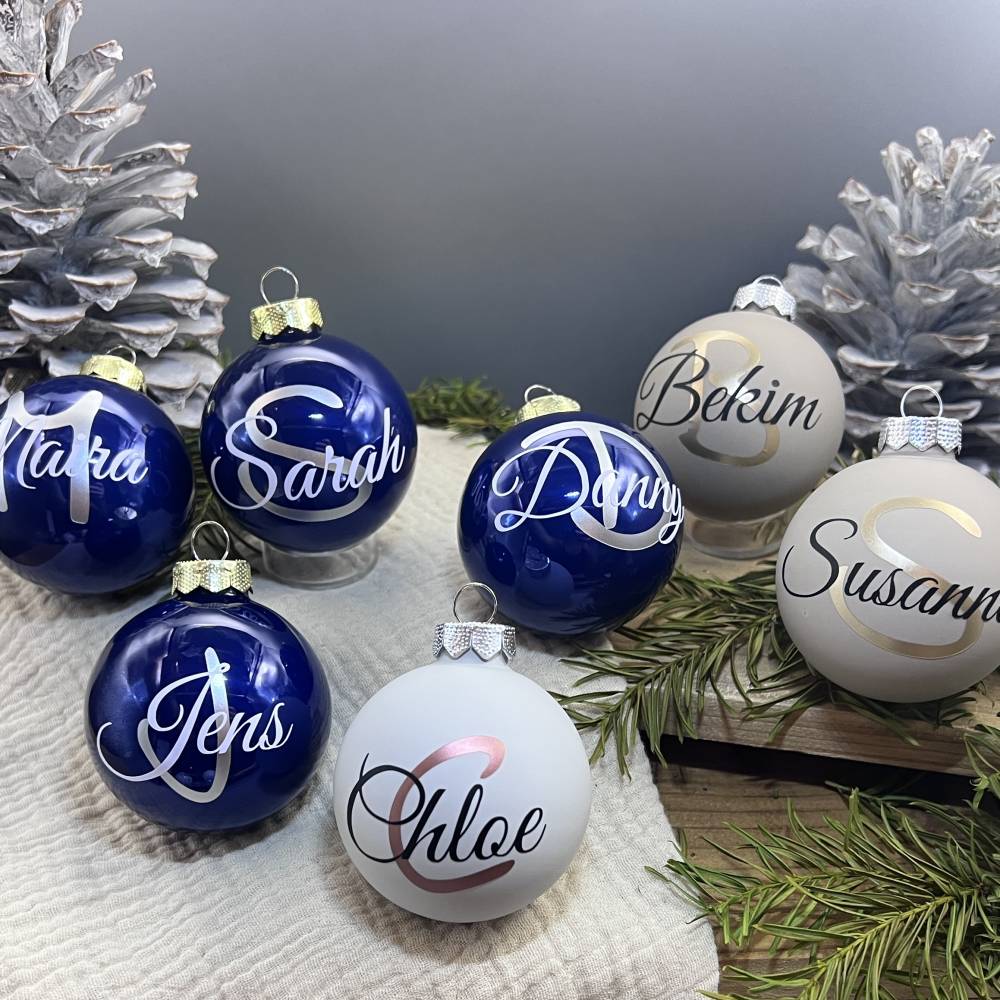 Personalisierte Weihnachtskugel, Kleine Geschenke Weihnachten, Personalisierter Baumschmuck, Wichtelgeschenk, Baumkugeln