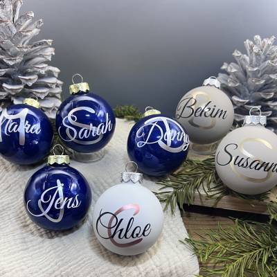 Personalisierte Weihnachtskugel, Kleine Geschenke Weihnachten, Personalisierter Baumschmuck, Wichtelgeschenk, Baumkugeln