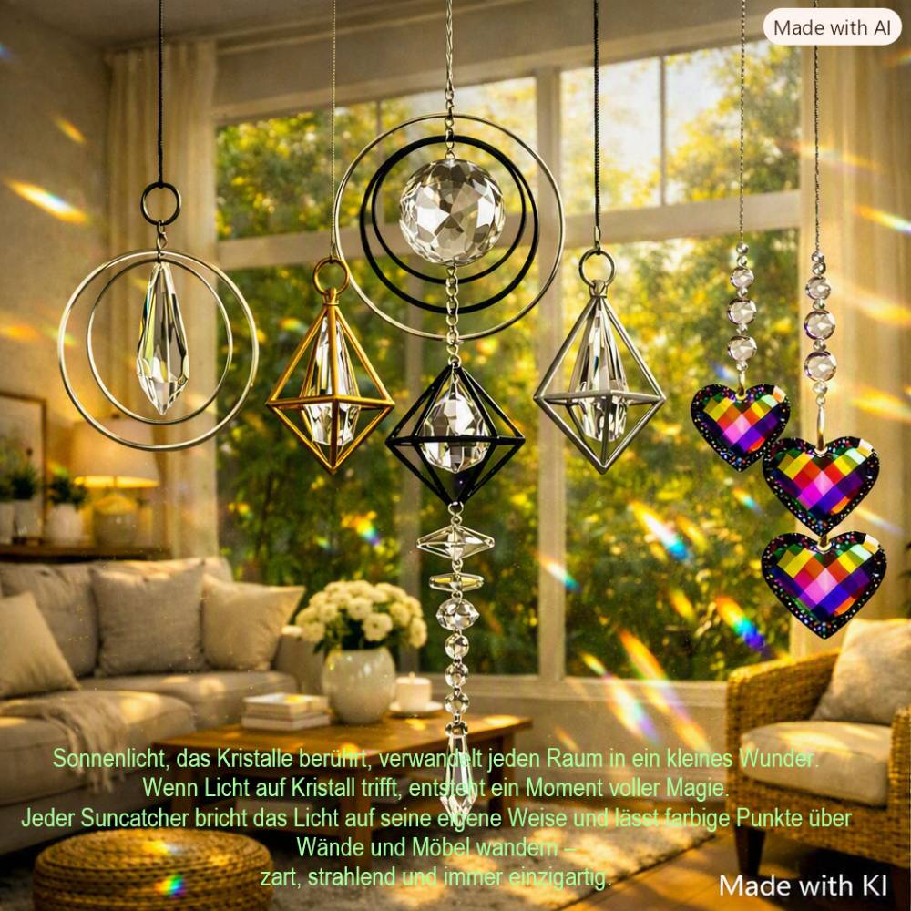 Suncatcher Saturn – Magische Fensterdeko aus Glas für zauberhafte Lichtspiele & Feng Shui