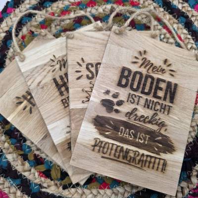 Holzschild für Hundeliebhaber | Spruchtafel mit Hundespruch | handgefertigte Wanddeko aus Holz