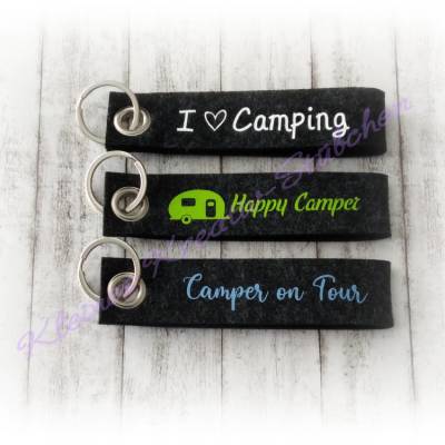 Schlüsselanhänger Camping, Urlaub, Campingurlaub, Wohnwagen, Handmade