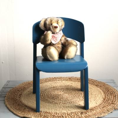 blauer Vintage Kinderstuhl