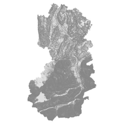 3D-Relief Karte Bad Tölz-Wolfratshausen (Landkreis) - Topografische Landkarte als Aufsteller oder Wandbild