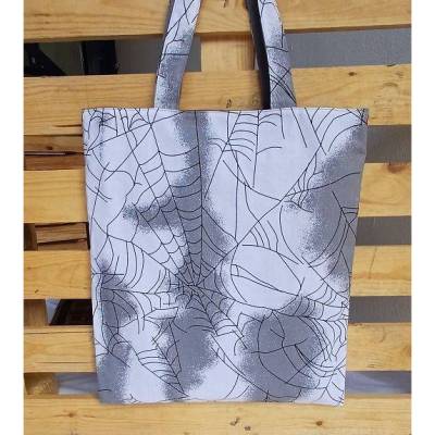 Baumwolltasche „Spinnennetz“, Einkaufsbeutel, Shopping-Bag, Tote Bag