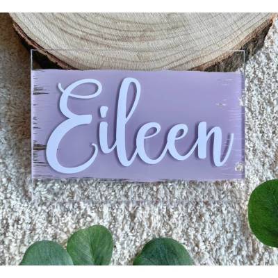Acrylschild A6 eckig Namensplatte personalisiert Acrylplatte